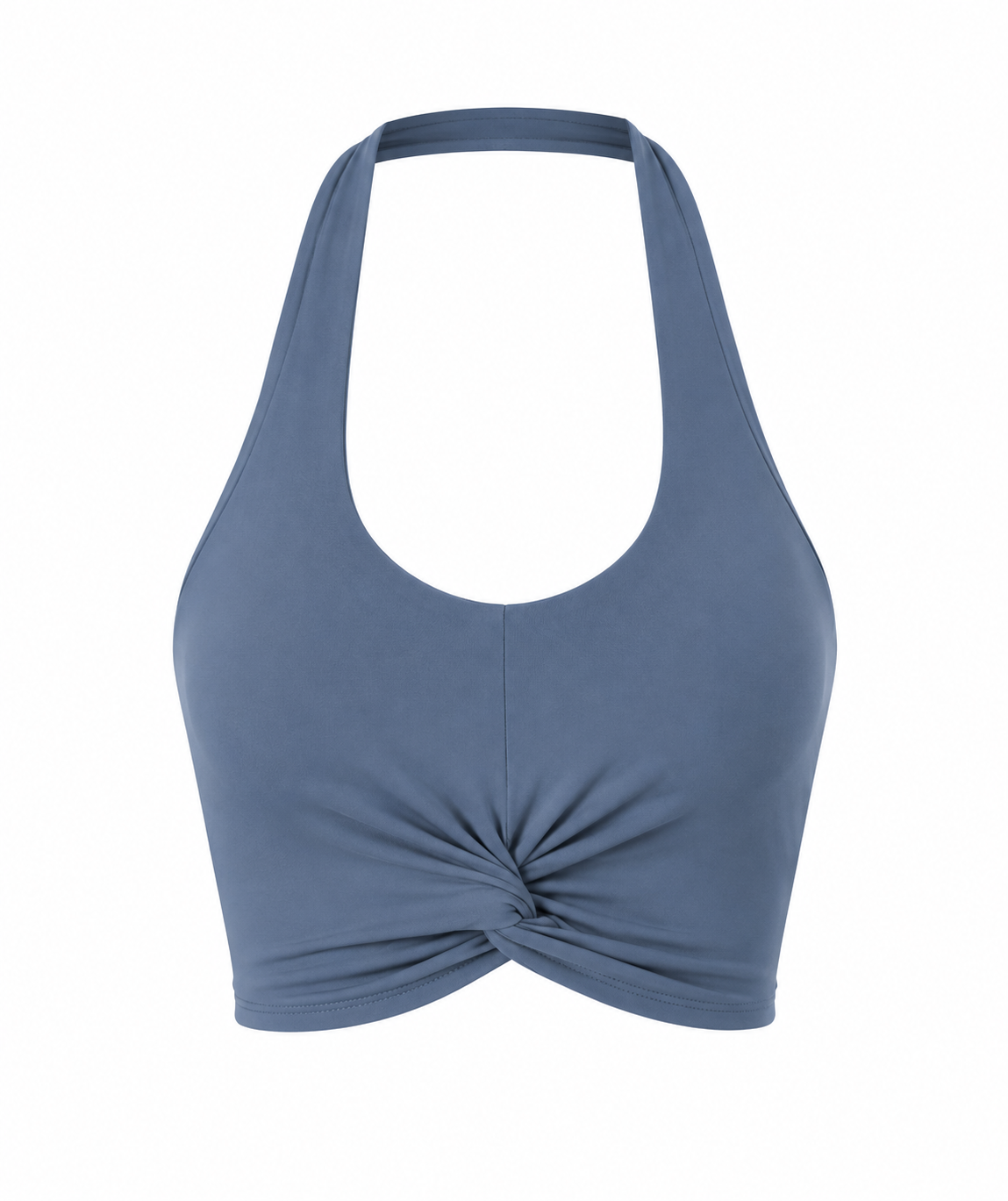 Backless Twist Sports Bra in Blue