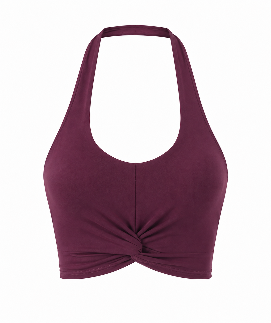 Backless Twist Sports Bra in Bordo