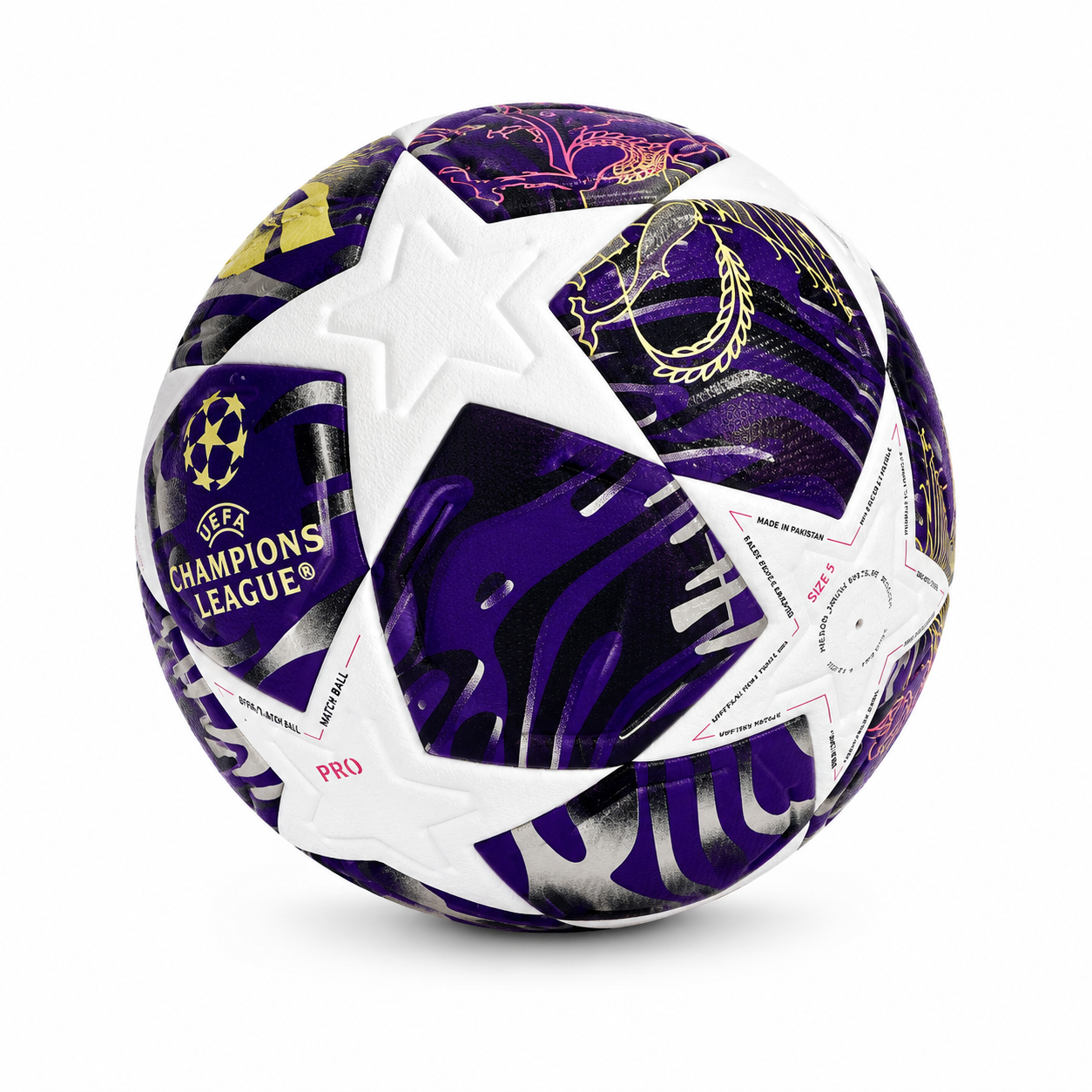 Purple Champions League Football in Purple / White