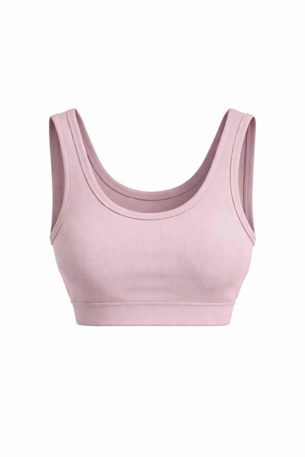 Ribbed Sports Bra in Pink
