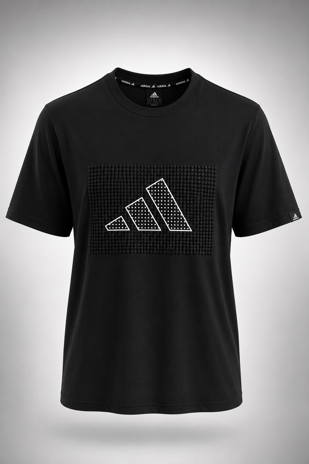 Textured Logo T-Shirt in Black
