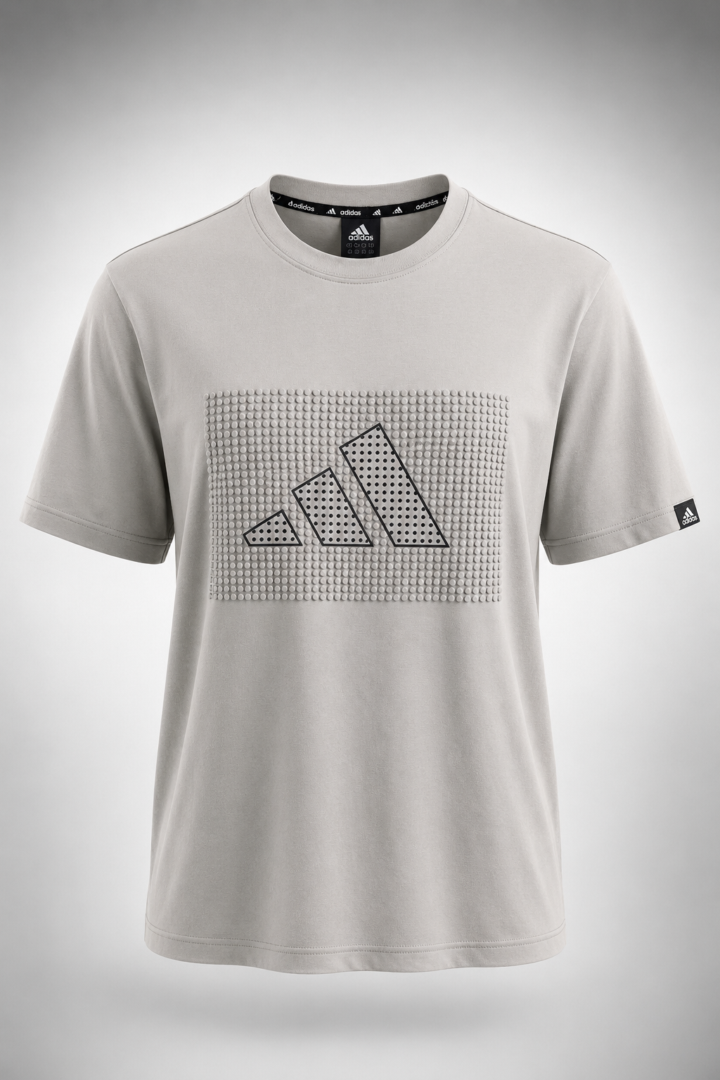 Textured Logo T-Shirt in Khaki